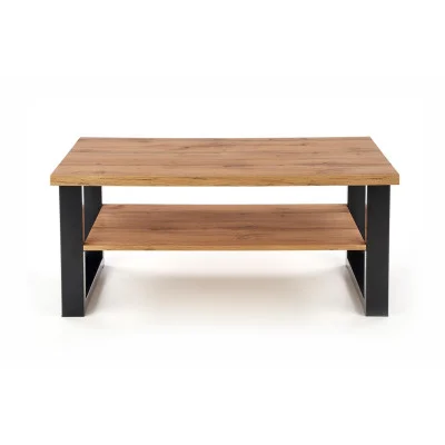 COFFEE TABLE VENOM U, WOTAN OAK / BLACK